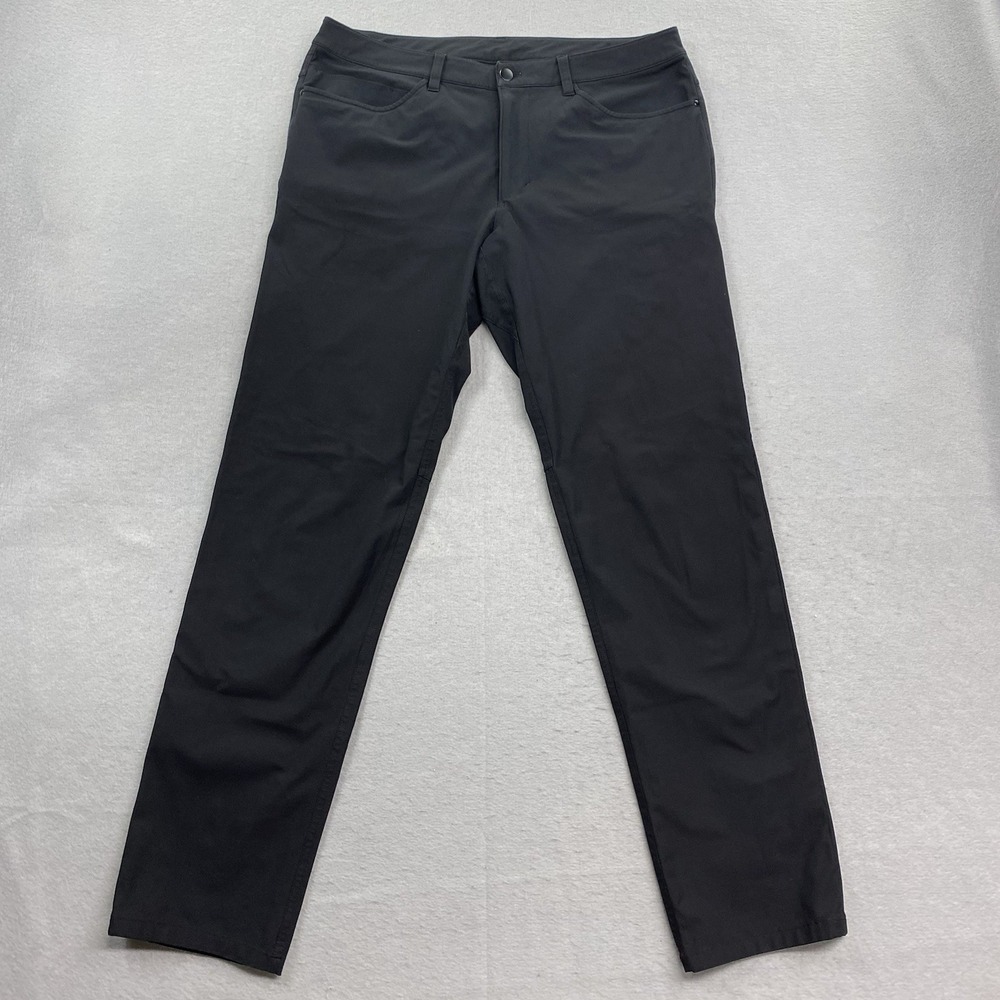 Lululemon Pants Mens 34x33 Black Chino ABC Classic fit Warpstreme LM5426S